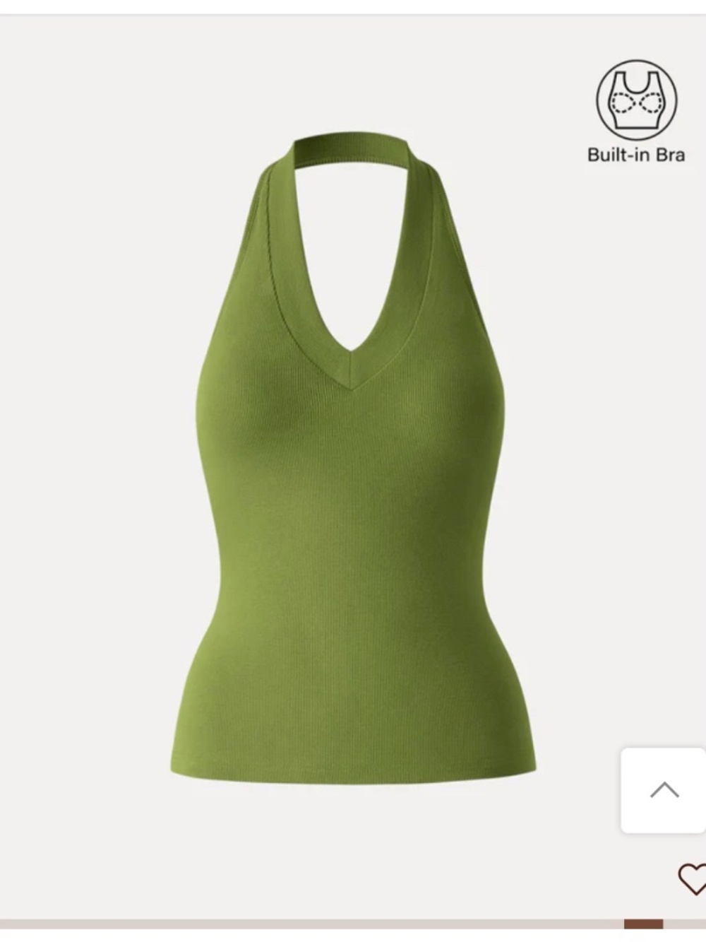 OGL Ribbed Ruched Bra Top Green NWT V-Neck